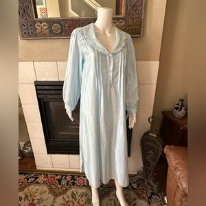 NWT Barbizon Blue Cottagecore Pj’s Nightie VTG Sleep Gown